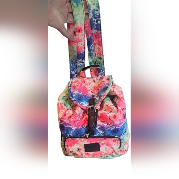 Victoria Secret PINK Backpack Tie Dye Floral Print 11"x14" - Picture 5 of 8